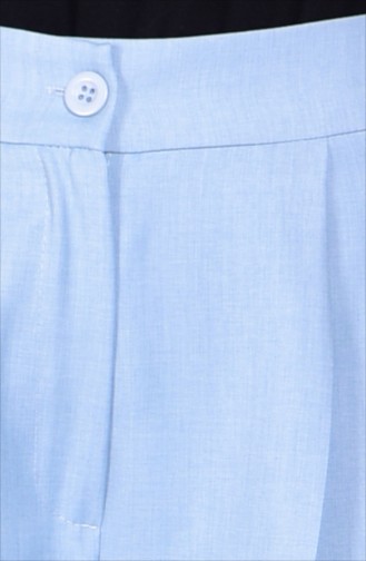 Pileli Pantolon 1051-01 Açık Mavi