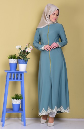 Geschnürtes Abaya 2110-04 Mandel Grün 2110-04