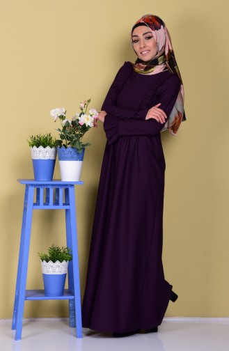 Purple Hijab Dress 7252-01
