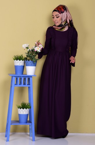 Lila Hijab Kleider 7252-01