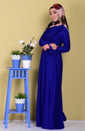 Saxe Hijab Dress 7252-02