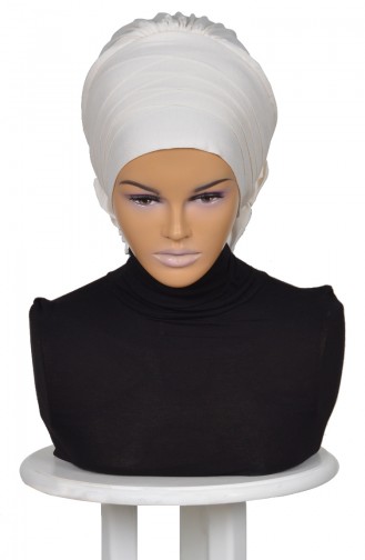 Cream Ready to Wear Turban 0014-8