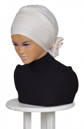 Cream Ready to Wear Turban 0014-8