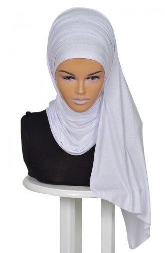 Weiß Praktischer Turban 0001-12