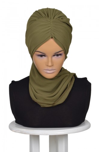 TURBAN PRET MOUSSELİNE MİHRACE-VERT HUİLE HT0049-17 0049-17