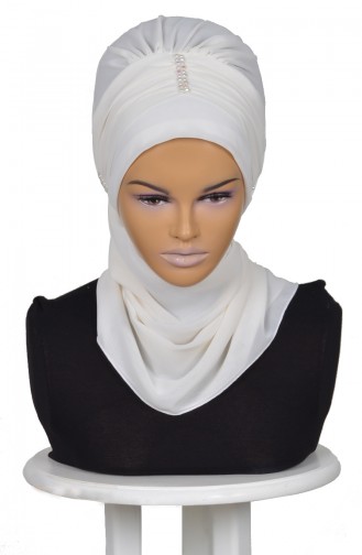 Cream Ready to Wear Turban 0051-22