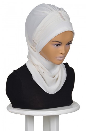 Cream Ready to Wear Turban 0051-22