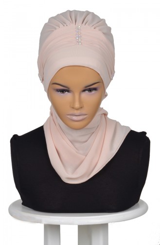 Beige Ready to wear Turban 0051-5