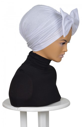 Bonnet Peigné Avec Noeud Papillon-Blanc HT0295-12 0295-12