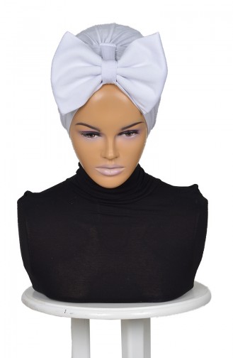 Bonnet Peigné Avec Noeud Papillon-Blanc HT0295-12 0295-12