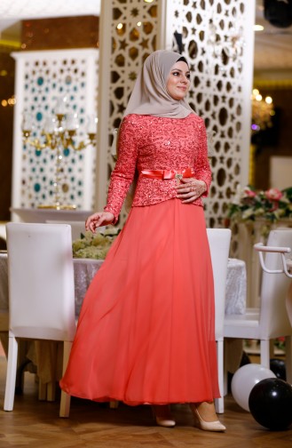 Fuchsia Hijab Dress 2934-08