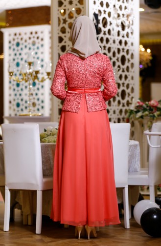Fuchsia Hijab Dress 2934-08