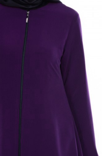 Abaya mit Reißverschluss 2098-02 Lila 2098-02