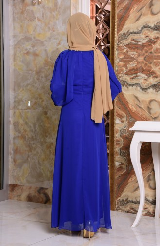 Saxe Hijab Dress 2836-04
