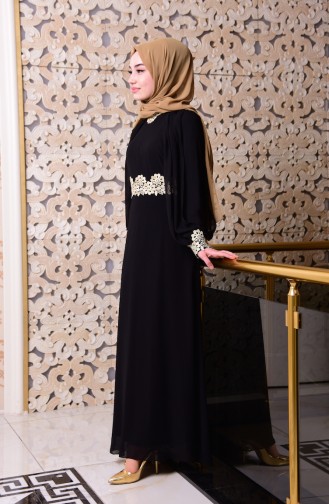 Black Hijab Dress 2836-02