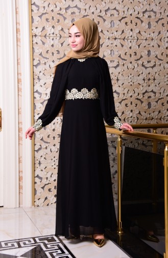 Black Hijab Dress 2836-02