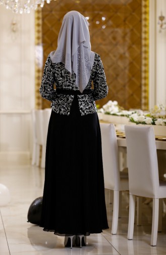 Black Hijab Dress 2934-01