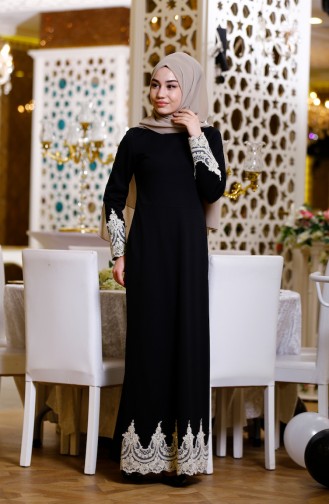 Black Hijab Dress 3013-01