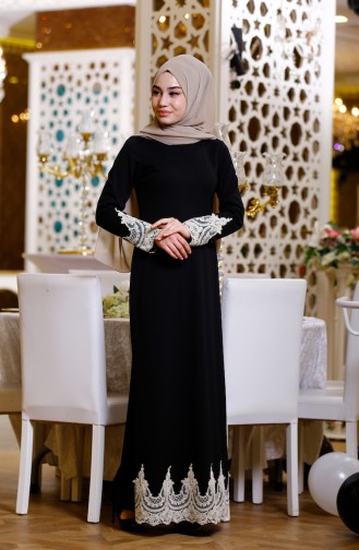 Black Hijab Dress 3013-01