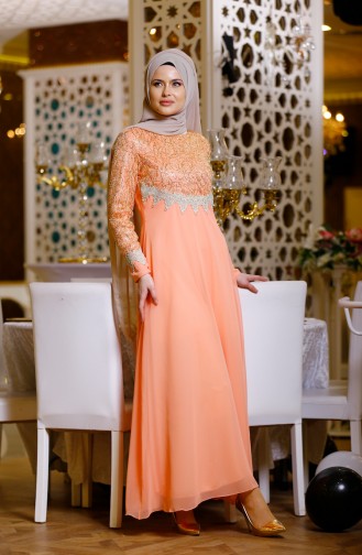 Habillé Hijab Saumon 2970-03