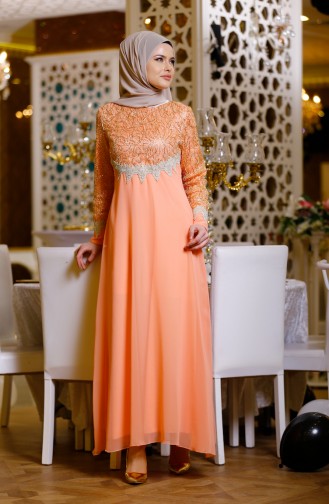 Habillé Hijab Saumon 2970-03