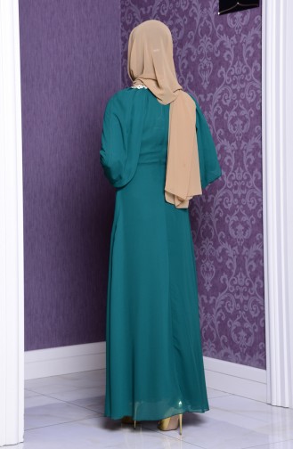 فستان أخضر حشيشي 2836-03