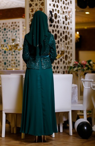 Green Hijab Dress 2934-03