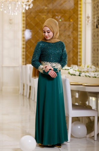 Habillé Hijab Vert 2949-06