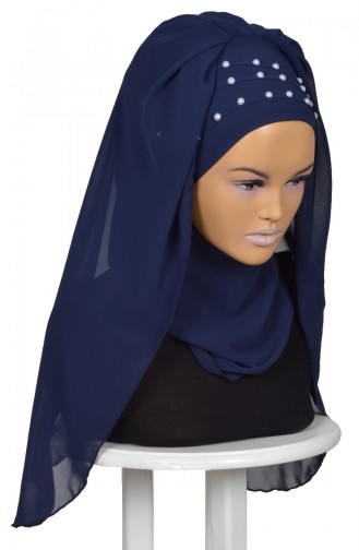 Dunkelblau Praktischer Turban 0060-23