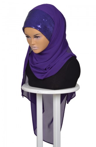 Purple Ready to wear Turban 0068