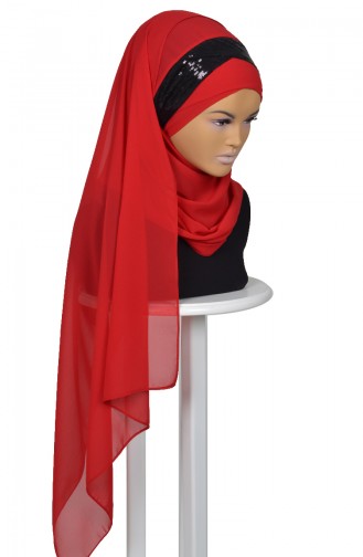 Red Ready to Wear Turban 0077