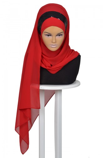 Red Ready to Wear Turban 0077