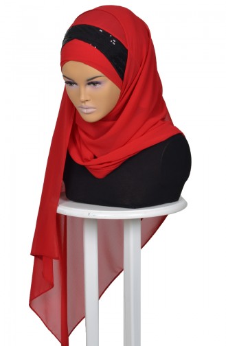 Red Ready to wear Turban 0077