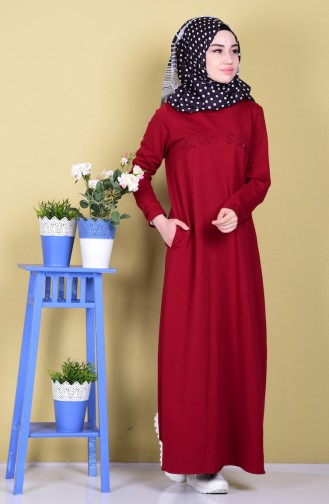Robe Hijab Bordeaux 1283-03