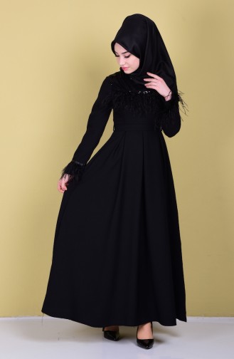 Black Hijab Dress 4048-03