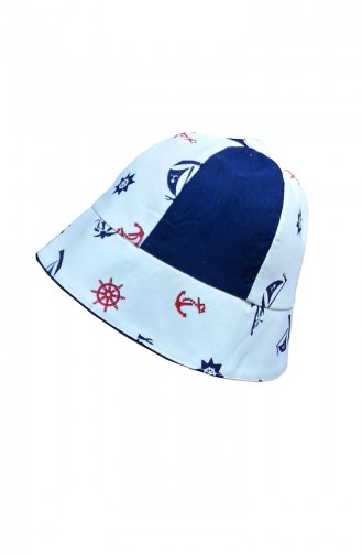 Chapeau NS119 Bleu Marine Blanc 119