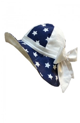Chapeau avec étoiles NS125 Bleu Marine Blanc 125