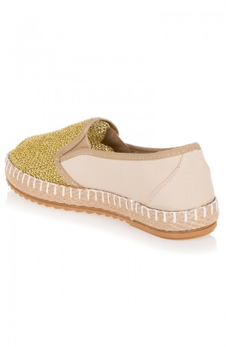 Gold Colour Casual Shoes 5011-06