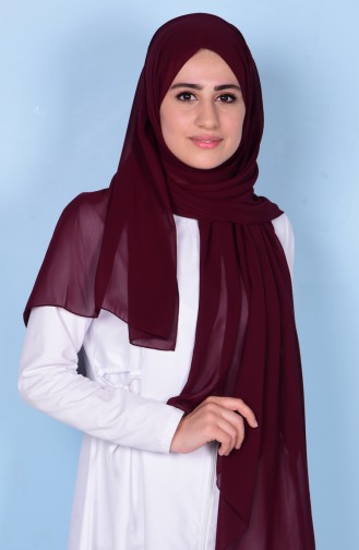 Asude Moda XL Chiffon Schal 50035-10 Zwetschge 10