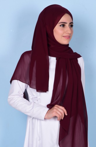 Asude Moda XL Chiffon Schal 50035-10 Zwetschge 10