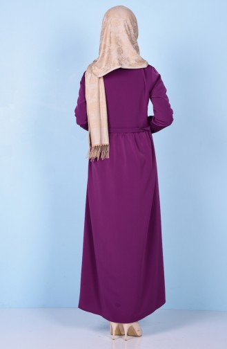 Geraftes Abaya 2111-03 Zwetschge 2111-03