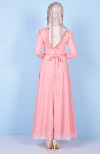 Powder Hijab Dress 6050-09