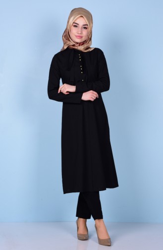 Buglem Tie Collar Tunic 1084-01 Black 1084-01