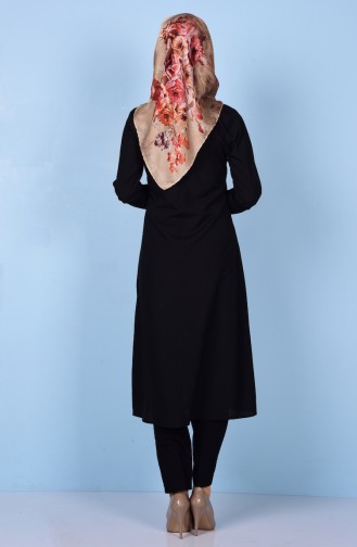 Buglem Tie Collar Tunic 1084-01 Black 1084-01