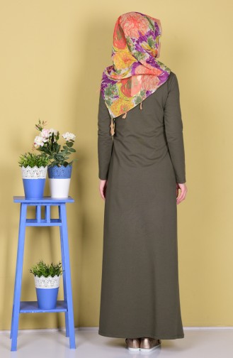 Khaki Hijab Dress 2779-05