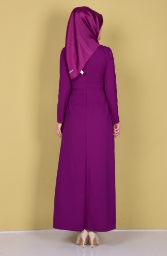 Purple Hijab Dress 99024-04