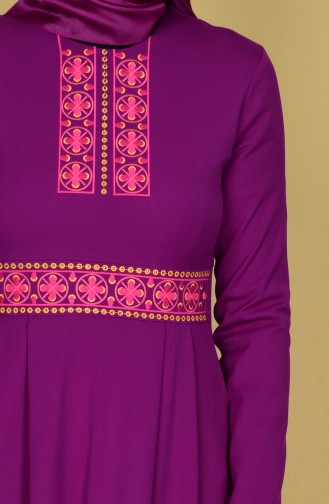 Purple Hijab Dress 99024-04