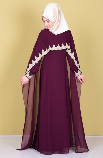 Plum Hijab Dress 52597-03