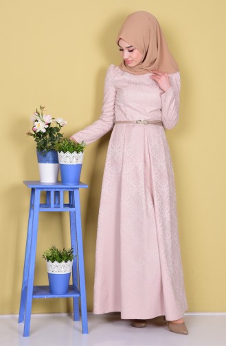 Powder Hijab Dress 7101-10