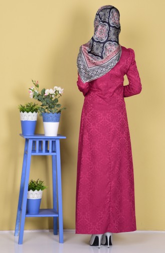 Robe Hijab Cerise 2772-01